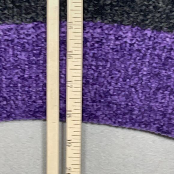 Luv Lane Striped Sweater Medium Red White Green Black Purple Pullover Knit - Picture 6 of 8